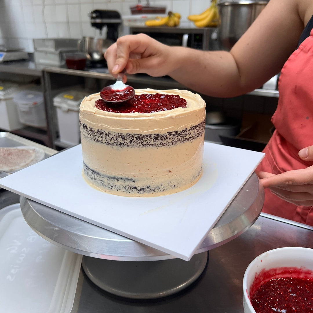 Chocolate, Peanut Butter & Raspberry Cake