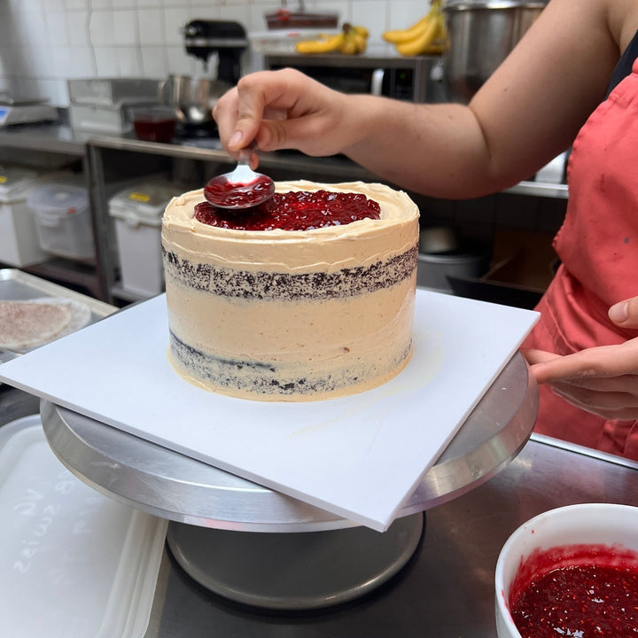 Chocolate, Peanut Butter & Raspberry Cake